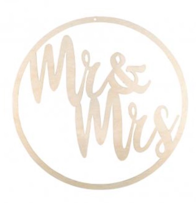 Holzkranz "Mr & Mrs"